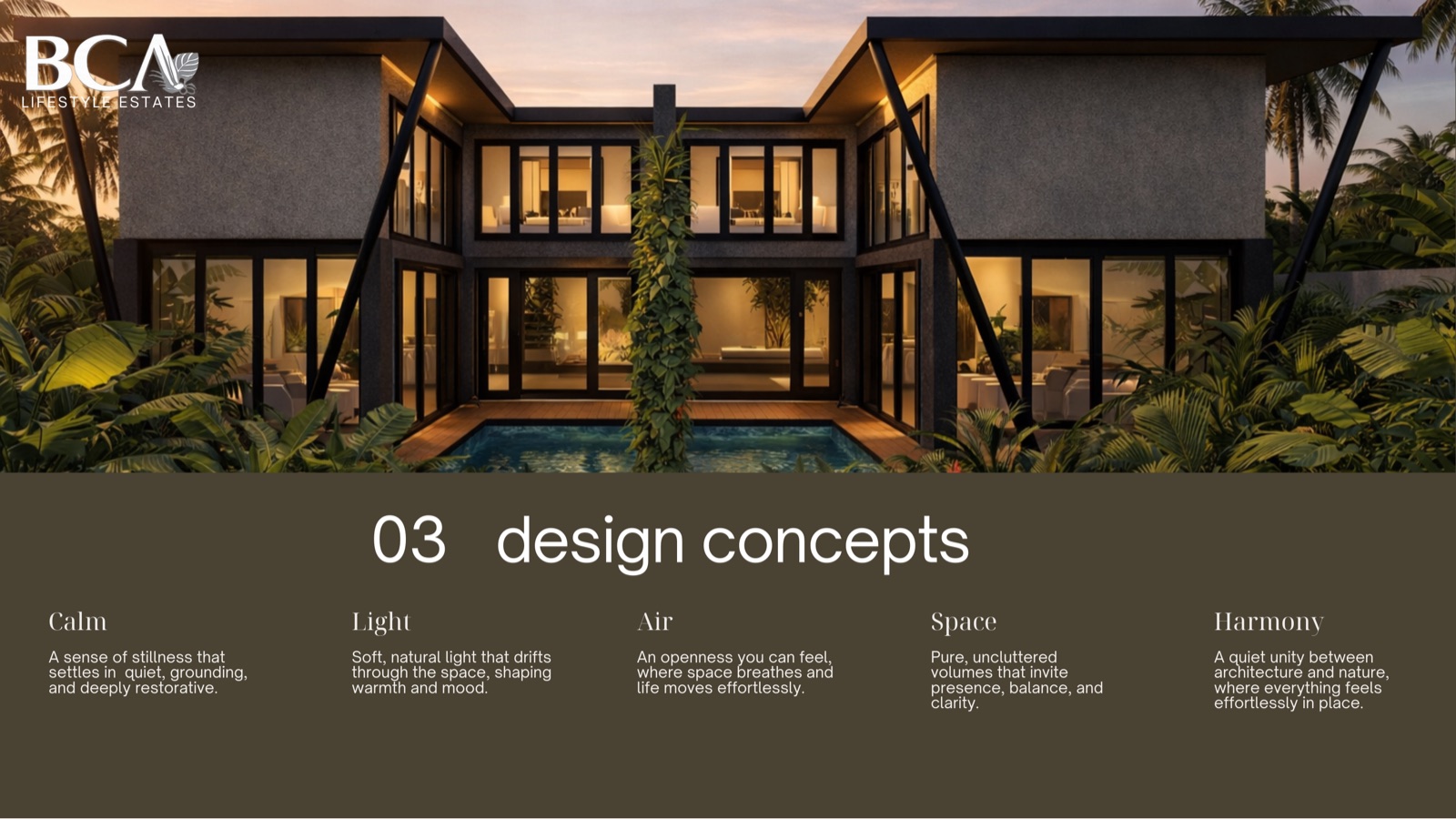 Design concept — twin villas in harmony with nature