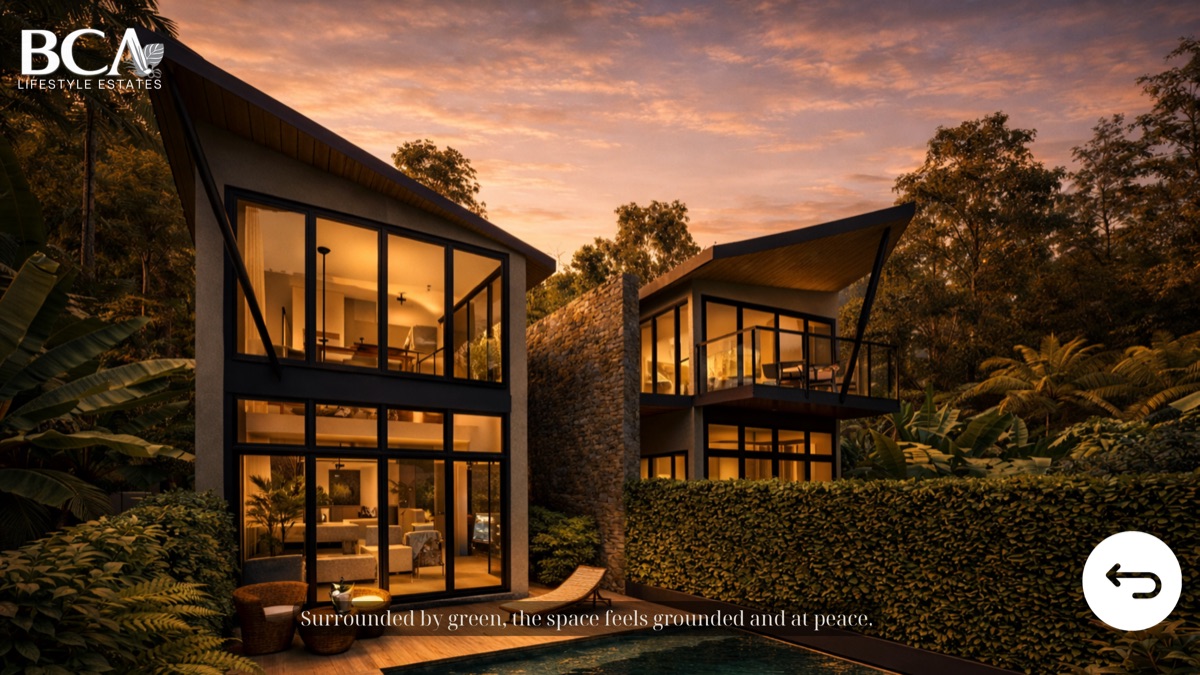 Twin villas in tropical setting