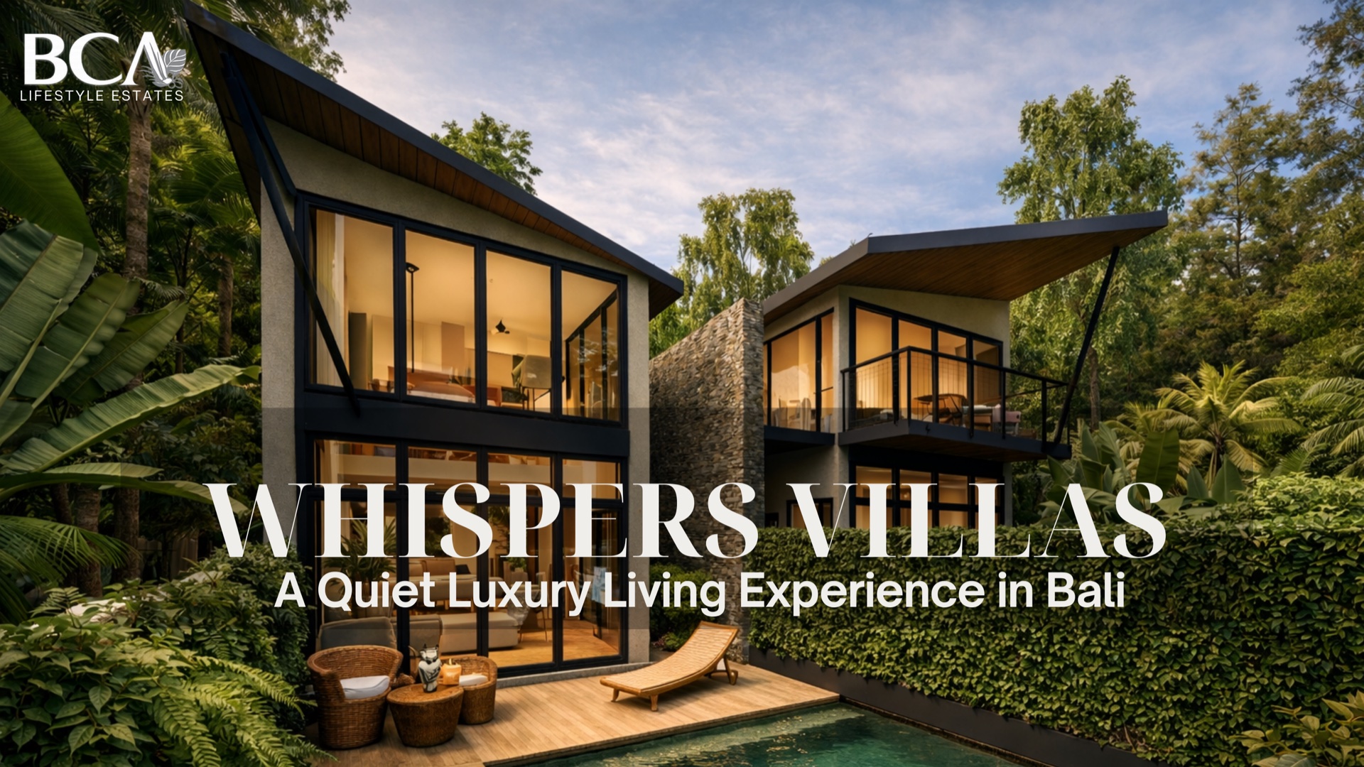 Whispers Villas at sunset